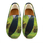 Green Snake Eye Print Casual Shoes