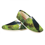 Green Snake Eye Print Casual Shoes