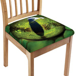 Green Snake Eye Print Chair Cushion Cover