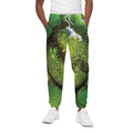 Green Snake Eye Print Cotton Sweatpants