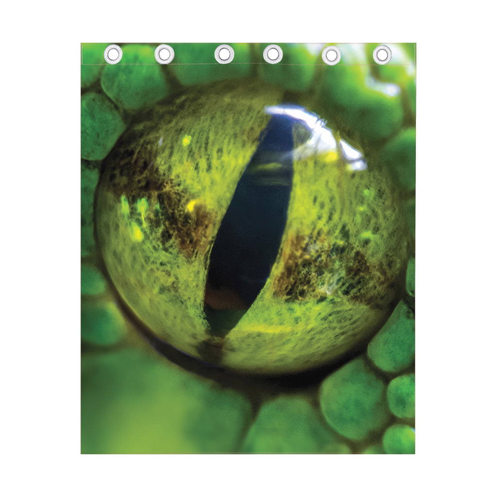 Green Snake Eye Print Curtain