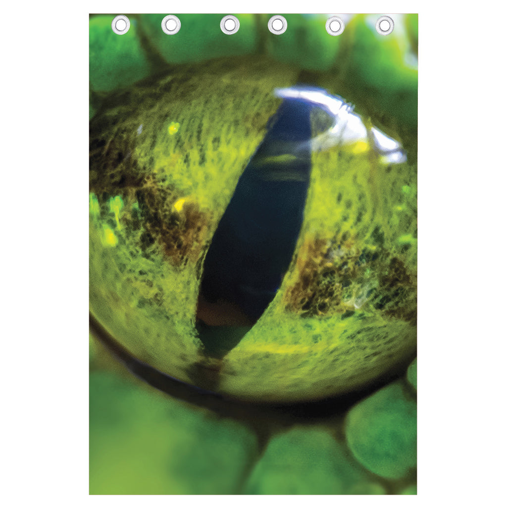 Green Snake Eye Print Curtain