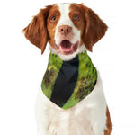 Green Snake Eye Print Dog Bandana