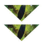 Green Snake Eye Print Dog Bandana