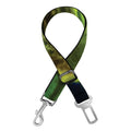 Green Snake Eye Print Dog Seat Belt