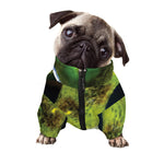 Green Snake Eye Print Dog Zip Up Jacket