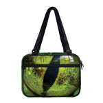 Green Snake Eye Print Double Strap Bible Bag