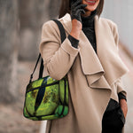 Green Snake Eye Print Double Strap Bible Bag