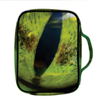 Green Snake Eye Print Front Pocket Bible Bag