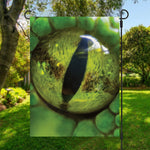 Green Snake Eye Print Garden Flag