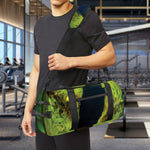 Green Snake Eye Print Gym Bag