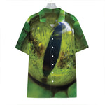 Green Snake Eye Print Hawaiian Shirt