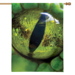 Green Snake Eye Print House Flag