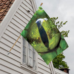 Green Snake Eye Print House Flag