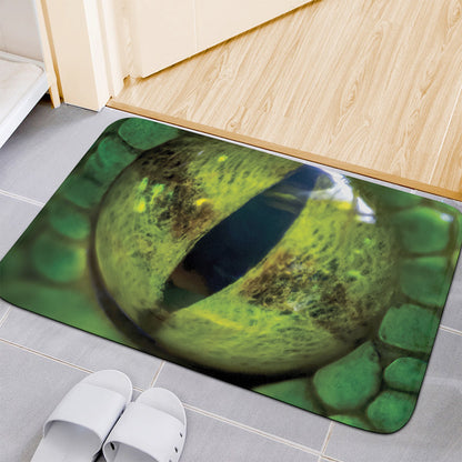 Green Snake Eye Print Indoor Door Mat