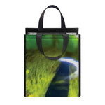 Green Snake Eye Print Insulated Lunch Tote