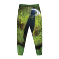 Green Snake Eye Print Jogger Pants