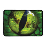 Green Snake Eye Print Kitchen Mat