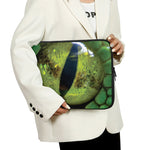 Green Snake Eye Print Laptop Sleeve