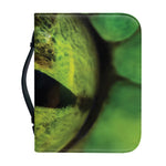Green Snake Eye Print Leather Bible Cover