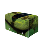 Green Snake Eye Print Leather Tissue Box Cover