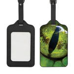 Green Snake Eye Print Luggage Tag