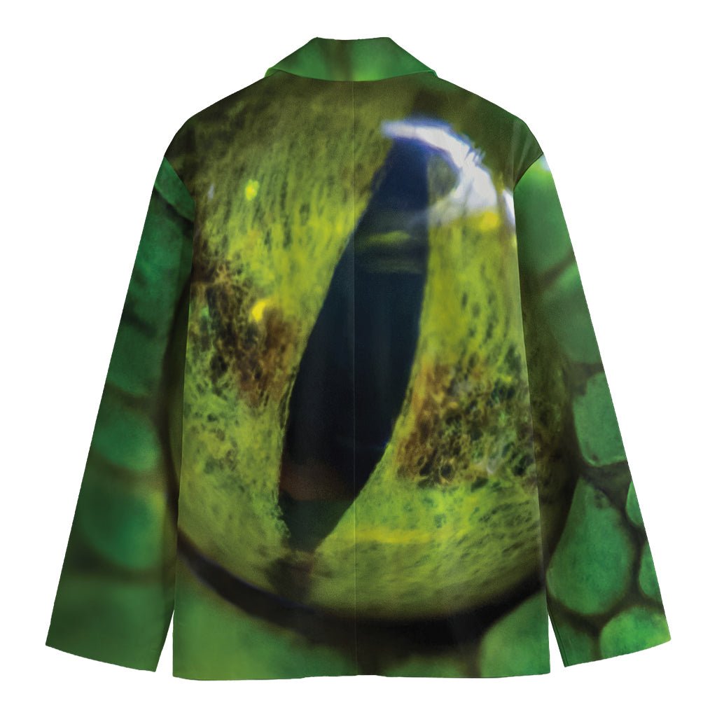 Green Snake Eye Print Men's Blazer