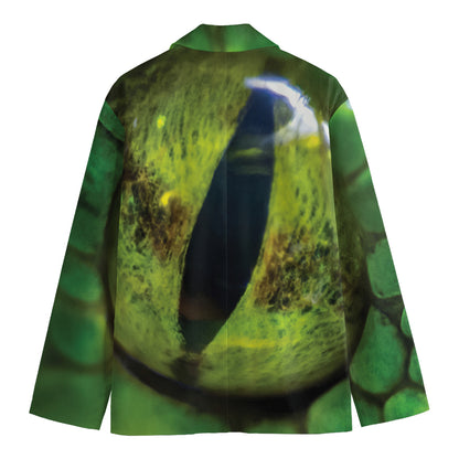 Green Snake Eye Print Men's Blazer