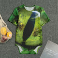 Green Snake Eye Print Men's Bodysuit