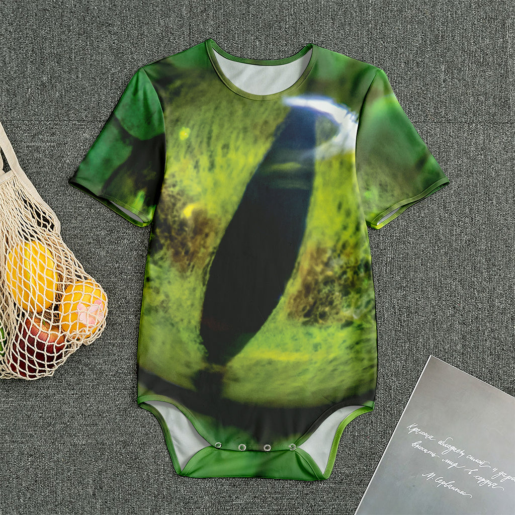 Green Snake Eye Print Men's Bodysuit
