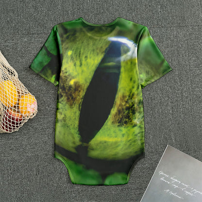 Green Snake Eye Print Men's Bodysuit