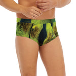 Green Snake Eye Print Men's Briefs