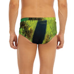 Green Snake Eye Print Men's Briefs