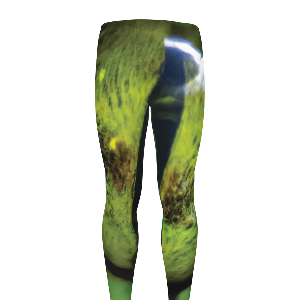 Green Snake Eye Print Men's leggings
