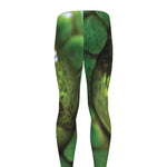 Green Snake Eye Print Men's leggings