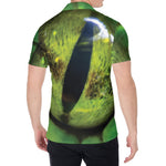 Green Snake Eye Print Men's Shirt