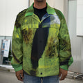 Green Snake Eye Print Men's Shirt Jacket