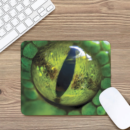 Green Snake Eye Print Mouse Pad