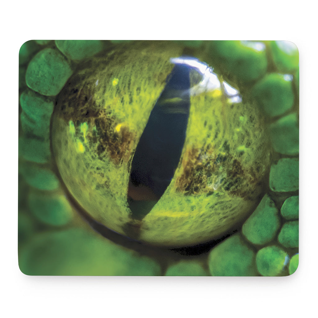Green Snake Eye Print Mouse Pad