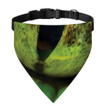 Green Snake Eye Print Over The Collar Dog Bandana