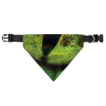 Green Snake Eye Print Over The Collar Dog Bandana