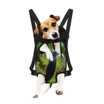 Green Snake Eye Print Pet Carrier Backpack