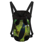 Green Snake Eye Print Pet Carrier Backpack