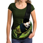 Green Snake Eye Print Pet Sling Carrier