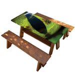 Green Snake Eye Print Picnic Table Cover