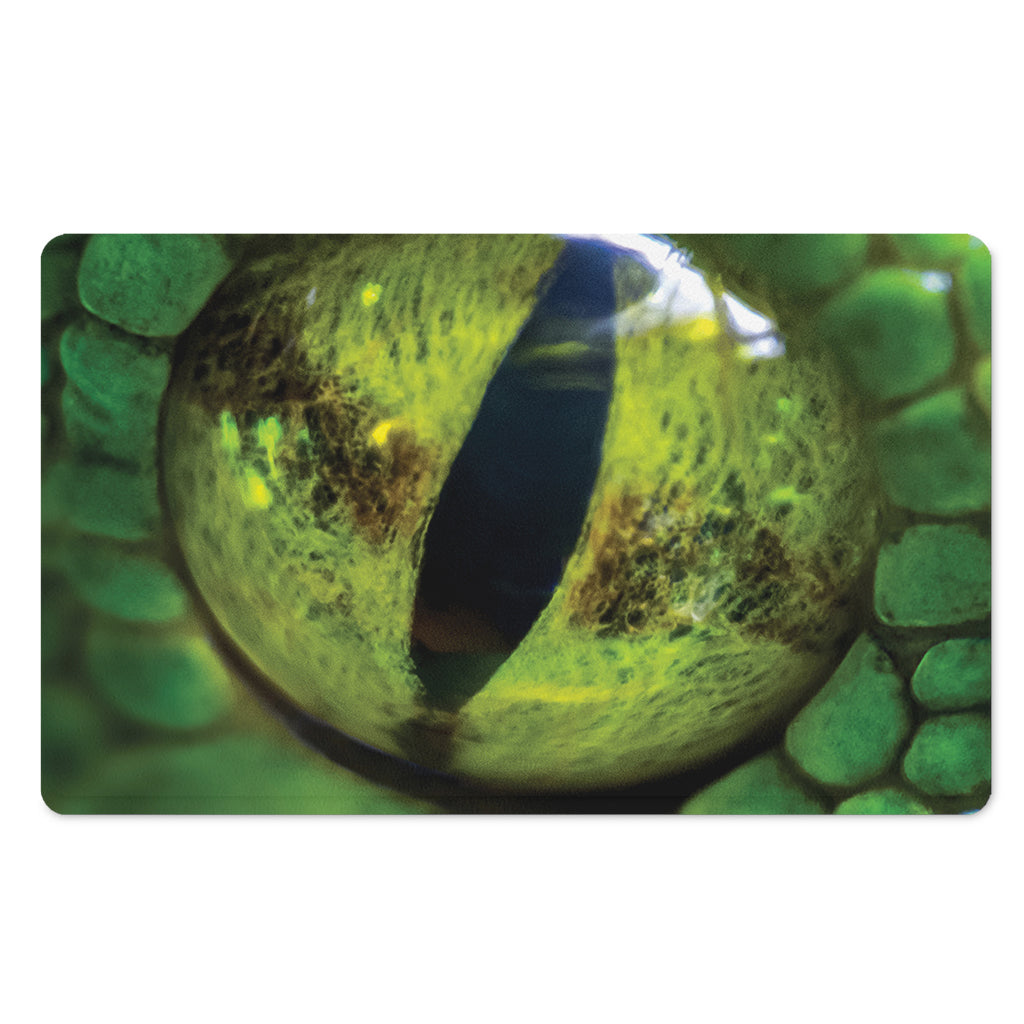 Green Snake Eye Print Polyester Doormat