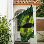 Green Snake Eye Print Polyester Flag