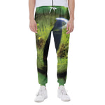 Green Snake Eye Print Scuba Joggers