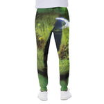 Green Snake Eye Print Scuba Joggers