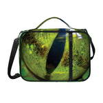 Green Snake Eye Print Shoulder Strap Bible Bag